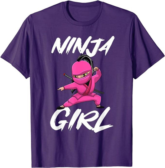 Unisex-Ninja Girl Purple T Shirt